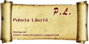 Puhola László névjegykártya