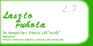 laszlo puhola business card